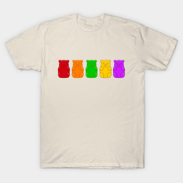 Gummy Bears T-Shirt by novabee